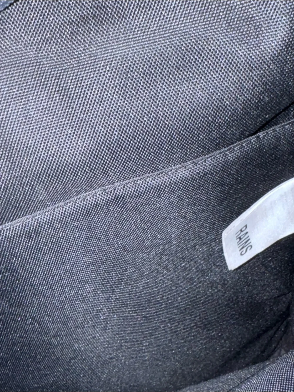 Rains Navy and Black Rolltop Backpack with Branded Strap - Picture 7 of 7